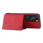 Double Buckle Magnetic PU+TPU Phone Case – Magnetic, Card Slot, Leather, For Huawei P60 / P60 Pro