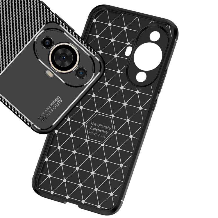 Carbon Fiber Texture Shockproof TPU Phone Case – Shockproof, TPU, For Huawei nova 11, For Huawei nova 11 Pro