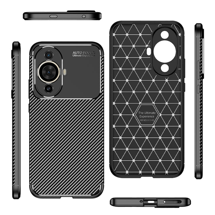 Carbon Fiber Texture Shockproof TPU Phone Case – Shockproof, TPU, For Huawei nova 11, For Huawei nova 11 Pro