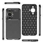Carbon Fiber Texture Shockproof TPU Phone Case – Shockproof, TPU, For Huawei nova 11, For Huawei nova 11 Pro