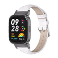 Mijobs Genuine Leather Slim Watch Band, For Redmi Watch 3 For Redmi Watch 3 White Black