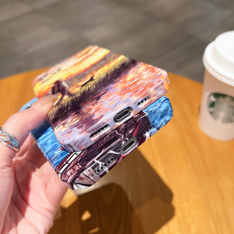 Oil Painting Pattern Glossy PC Phone Case, For iPhone SE 2022/2020 / 8 / 7, For iPhone 13 Pro Max, For iPhone 13 Pro, For iPhone 13