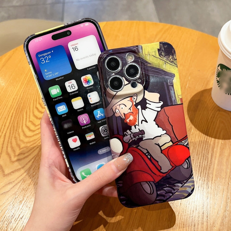 Oil Painting Pattern Glossy PC Phone Case, For iPhone XS Max, For iPhone 8 Plus / 7 Plus