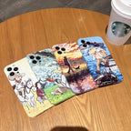 Oil Painting Pattern Glossy PC Phone Case, For iPhone 14 Plus, For iPhone 14, For iPhone 14 Pro, For iPhone 14 Pro Max