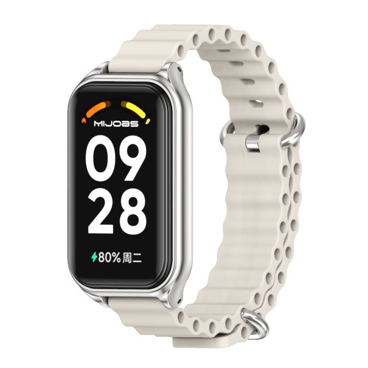 Watch Band – Silicone (Xiaomi Smart Band 8) For Xiaomi Smart Band 8 Active Redmi Band 2 Grey Silver