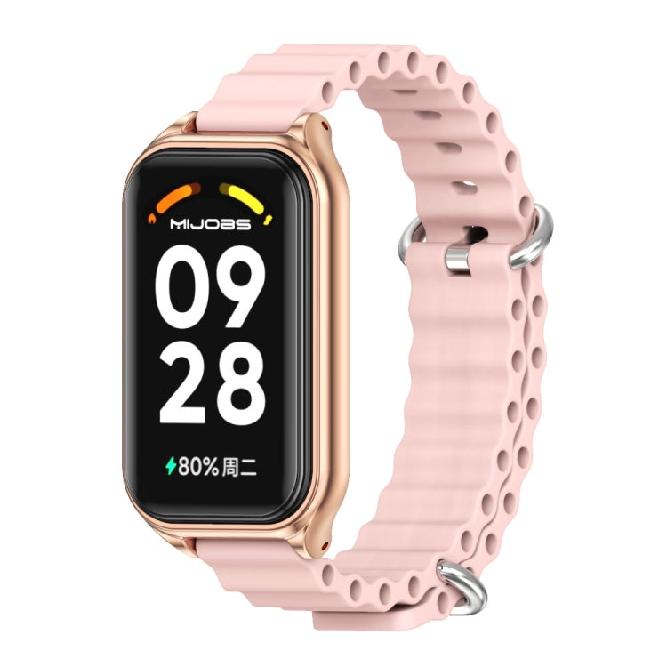 Watch Band – Silicone (Xiaomi Smart Band 8) For Xiaomi Smart Band 8 Active Redmi Band 2 Pink Rose Gold