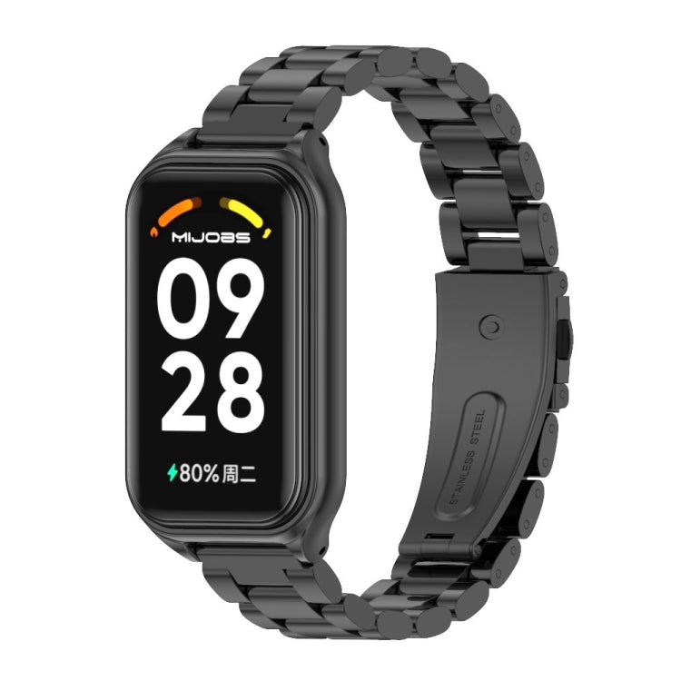 Watch Band – Stainless Steel (Xiaomi Smart Band 8) For Xiaomi Smart Band 8 Active Redmi Band 2 Black