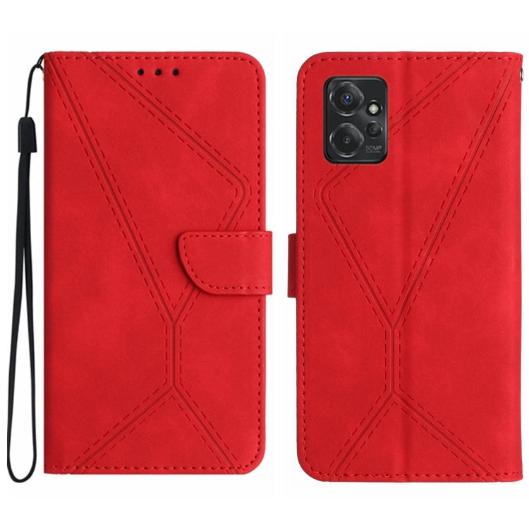 Stitching Embossed Leather Phone Case – Wear-resistant, Card Slot, Kickstand, For Motorola Edge 40, For Motorola Moto G Power 2023, For Motorola Moto G Stylus 5G 2023, For Motorola Edge 40 Pro 5G For Motorola Moto G Power 2023 Red