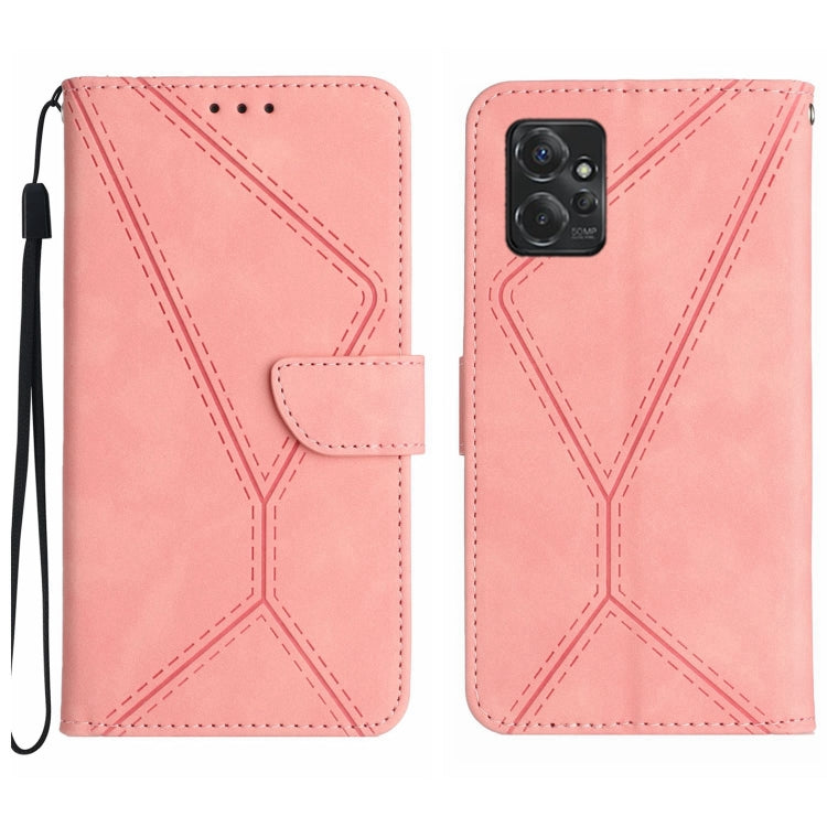 Stitching Embossed Leather Phone Case – Wear-resistant, Card Slot, Kickstand, For Motorola Edge 40, For Motorola Moto G Power 2023, For Motorola Moto G Stylus 5G 2023, For Motorola Edge 40 Pro 5G For Motorola Moto G Power 2023 Pink
