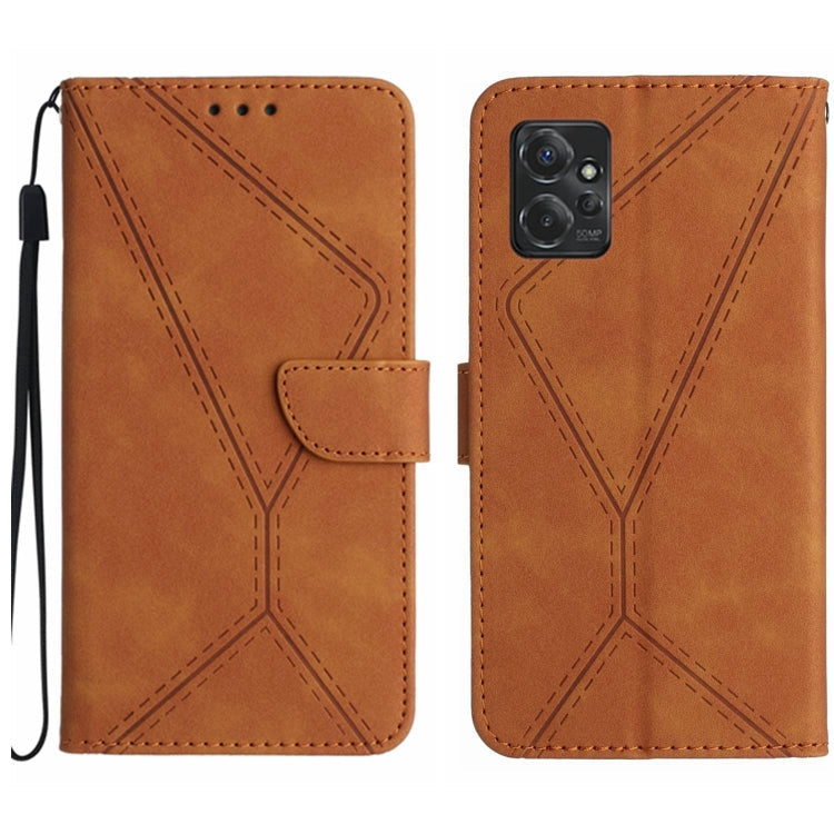 Stitching Embossed Leather Phone Case – Wear-resistant, Card Slot, Kickstand, For Motorola Edge 40, For Motorola Moto G Power 2023, For Motorola Moto G Stylus 5G 2023, For Motorola Edge 40 Pro 5G For Motorola Moto G Power 2023 Brown