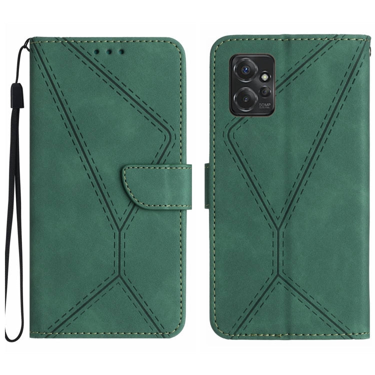 Stitching Embossed Leather Phone Case – Wear-resistant, Card Slot, Kickstand, For Motorola Edge 40, For Motorola Moto G Power 2023, For Motorola Moto G Stylus 5G 2023, For Motorola Edge 40 Pro 5G For Motorola Moto G Power 2023 Green