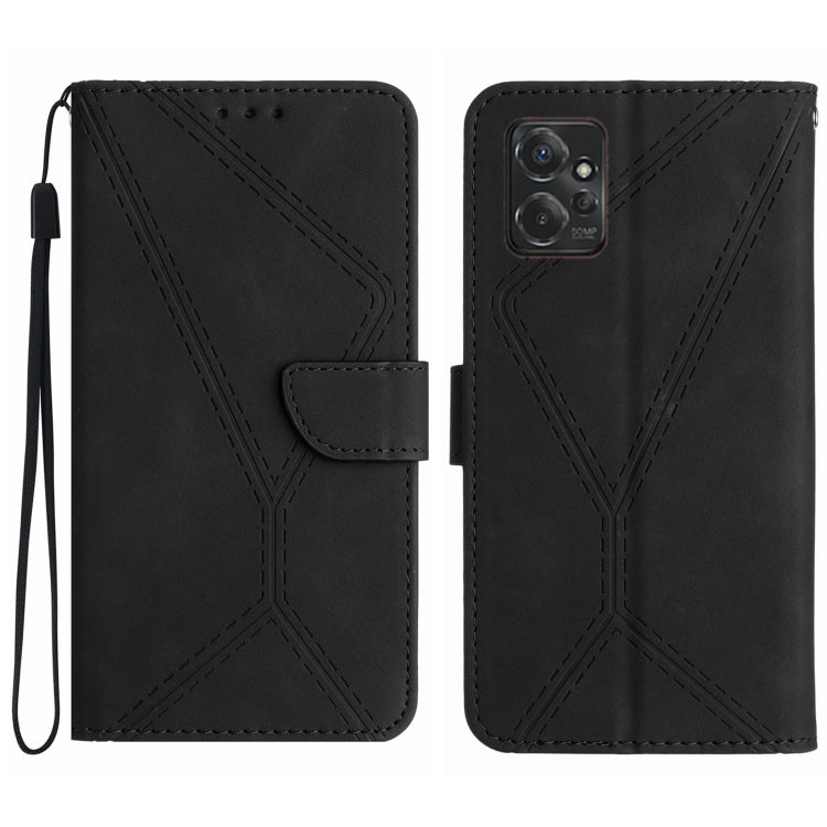 Stitching Embossed Leather Phone Case – Wear-resistant, Card Slot, Kickstand, For Motorola Edge 40, For Motorola Moto G Power 2023, For Motorola Moto G Stylus 5G 2023, For Motorola Edge 40 Pro 5G For Motorola Moto G Power 2023 Black