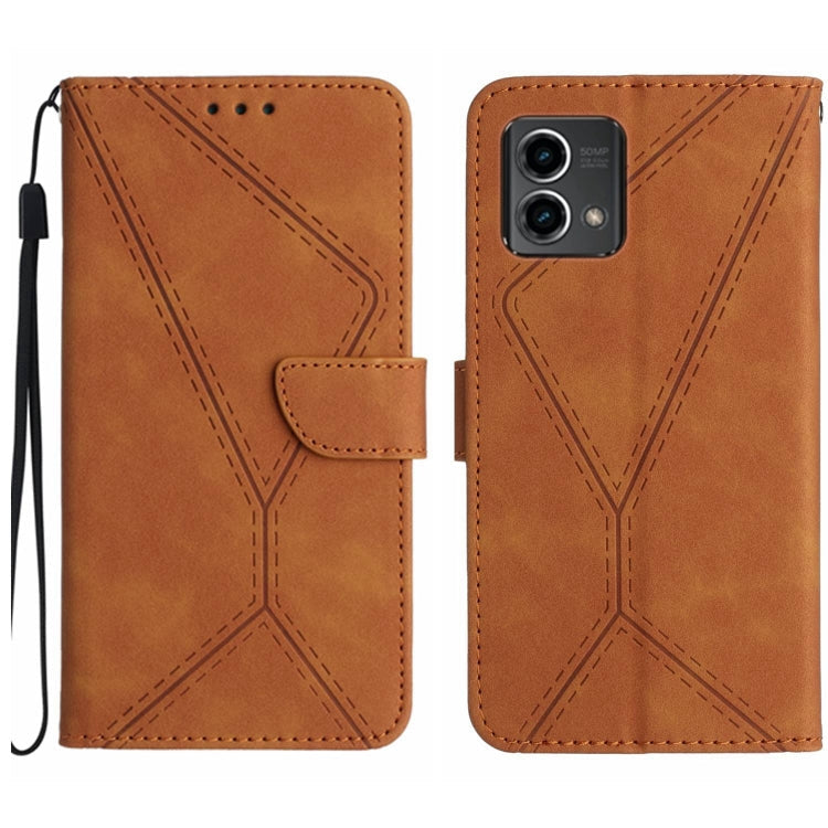 Stitching Embossed Leather Phone Case – Wear-resistant, Card Slot, Kickstand, For Motorola Edge 40, For Motorola Moto G Power 2023, For Motorola Moto G Stylus 5G 2023, For Motorola Edge 40 Pro 5G For Motorola Moto G Stylus 5G 2023 Brown