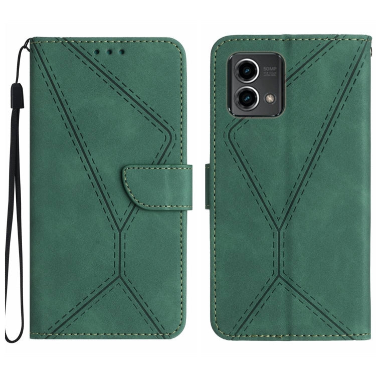 Stitching Embossed Leather Phone Case – Wear-resistant, Card Slot, Kickstand, For Motorola Edge 40, For Motorola Moto G Power 2023, For Motorola Moto G Stylus 5G 2023, For Motorola Edge 40 Pro 5G For Motorola Moto G Stylus 5G 2023 Green