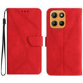 Stitching Embossed Leather Phone Case – Wear-resistant, Card Slot, Kickstand, For Motorola Moto G Stylus 5G 2025, For Motorola Moto G05, For Motorola Moto G15, For Motorola Moto G 5G 2025 For Motorola Moto G Stylus 5G 2025 Red