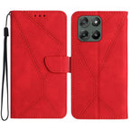 Stitching Embossed Leather Phone Case – Wear-resistant, Card Slot, Kickstand, For Motorola Moto G67 Power 5G, For Motorola Edge 70 5G Global, For Motorola Edge 60 Neo 5G, For Motorola Moto G06 4G For Motorola Moto G67 Power 5G Red