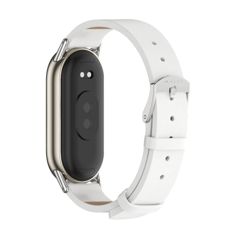 Mijobs Microfiber PU Leather Watch Band, For Xiaomi Smart Band 10 / 9 / 8