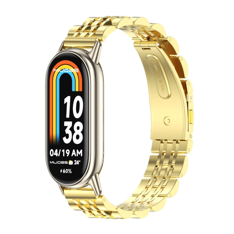 Watch Band – Stainless Steel (Xiaomi Smart Band 10) #4 For Xiaomi Smart Band 10 9 8 Gold+Light Gold