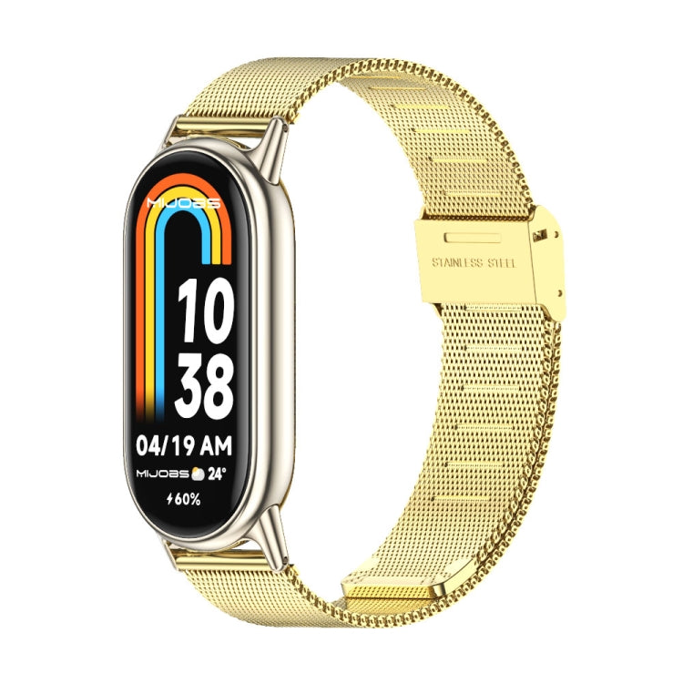 Watch Band – Stainless Steel (Xiaomi Smart Band 10) For Xiaomi Smart Band 10 9 8 Gold+Light Gold