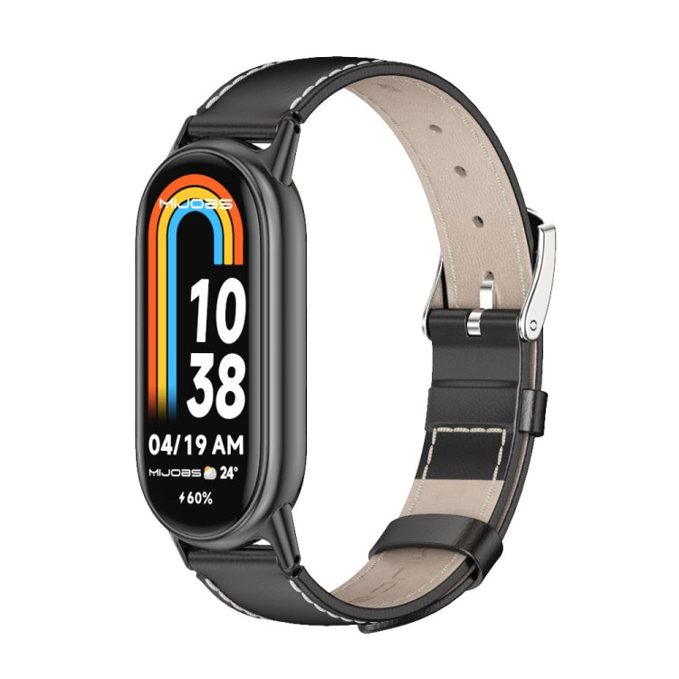 Watch Band – Leather (Xiaomi Smart Band 10) #2 For Xiaomi Smart Band 10 9 8 Black