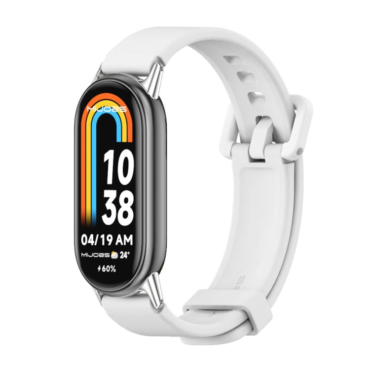 Watch Band – Silicone (Xiaomi Smart Band 10) For Xiaomi Smart Band 10 9 8 White Silver