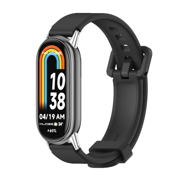 Watch Band – Silicone (Xiaomi Smart Band 10) For Xiaomi Smart Band 10 9 8 Black Silver