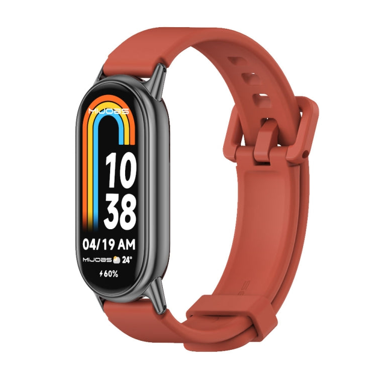 Watch Band – Silicone (Xiaomi Smart Band 10) For Xiaomi Smart Band 10 9 8 Orange+Black