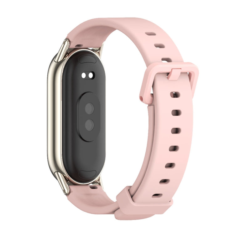 Watch Band – Silicone (Xiaomi Smart Band 10) For Xiaomi Smart Band 10 9 8 Pink Light Gold