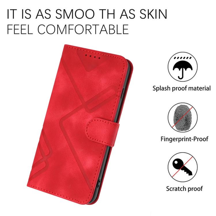 Line Pattern Skin Feel Leather Phone Case – Wear-resistant, Lanyard, Card Slot, For Huawei nova 12i, For Huawei nova 12s, For Huawei nova Y72, For Huawei nova 12 Pro / nova 12 Ultra