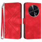 Line Pattern Skin Feel Leather Phone Case – Wear-resistant, Lanyard, Card Slot, For Huawei nova 12i, For Huawei nova 12s, For Huawei nova Y72, For Huawei nova 12 Pro / nova 12 Ultra