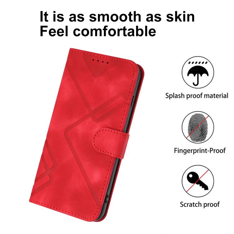 Line Pattern Skin Feel Leather Phone Case – Wear-resistant, Lanyard, Card Slot, For Huawei Enjoy 80 Plus, For Huawei Pura 80 5G, For Huawei Mate 70 Pro / Mate 70 Pro+, For Huawei Mate 70