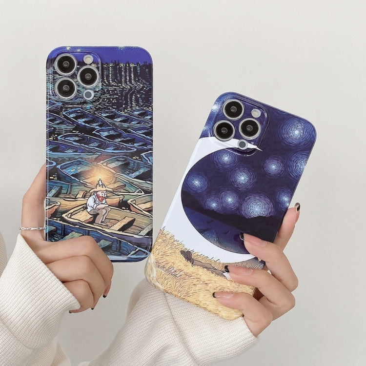 Oil Painting Pattern Glossy PC Phone Case, For iPhone 12 Pro Max, For iPhone 12 Pro, For iPhone 11 Pro Max, For iPhone 11