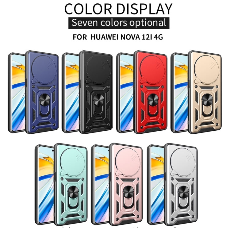 Sliding Camera Cover Design TPU+PC Phone Case – Wear-resistant, Magnetic, TPU, For Huawei nova 12i 4G Global