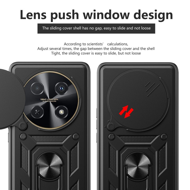 Sliding Camera Cover Design TPU+PC Phone Case – Wear-resistant, Magnetic, TPU, For Huawei nova 12i 4G Global