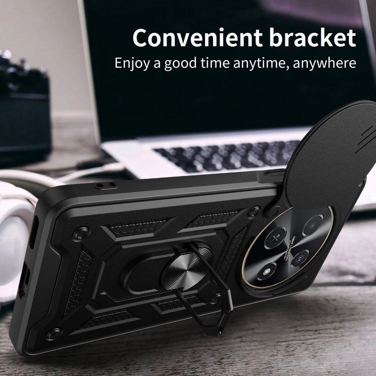 Sliding Camera Cover Design TPU+PC Phone Case – Wear-resistant, Magnetic, TPU, For Huawei nova 12i 4G Global