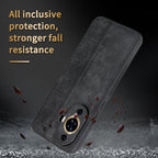 AZNS 3D Embossed Skin Feel Phone Case – Leather, TPU, For Huawei nova 11