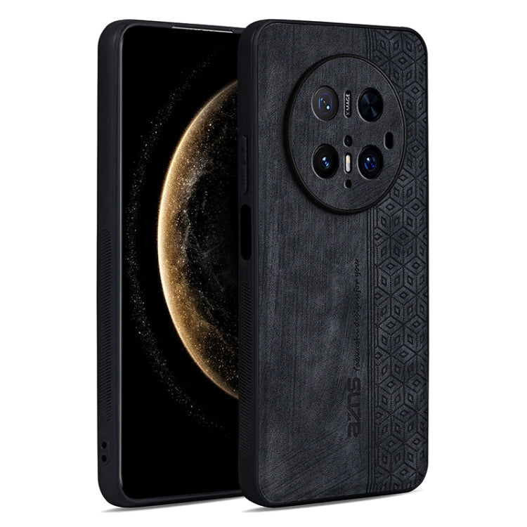 AZNS 3D Embossed Skin Feel Phone Case – Leather, TPU, For Huawei Mate 70 Pro / 70 Pro+, For Huawei Mate 70, For Huawei nova 13 Pro, For Huawei Pura 70 Ultra For Huawei Mate 70 Pro 70 Pro+ Black