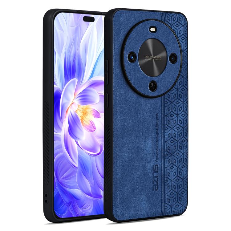 AZNS 3D Embossed Skin Feel Phone Case – Leather, TPU, For Huawei Pura 80 Ultra 5G, For Huawei Pura 80 Pro 5G, For Huawei Pura 80 5G, For Huawei Enjoy 70X / Maimang 30 For Huawei Enjoy 70X Maimang 30 Sapphire Blue
