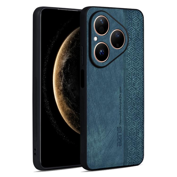 AZNS 3D Embossed Skin Feel Phone Case – Leather, TPU, For Huawei Pura 80 Ultra 5G, For Huawei Pura 80 Pro 5G, For Huawei Pura 80 5G, For Huawei Enjoy 70X / Maimang 30 For Huawei Pura 80 5G Dark Green