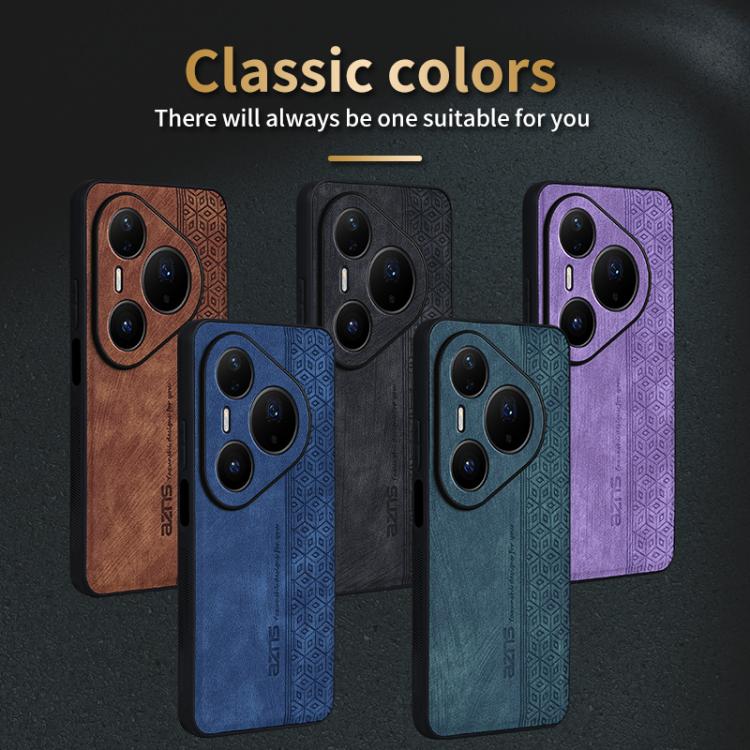 AZNS 3D Embossed Skin Feel Phone Case – Leather, TPU, For Huawei Pura 80 Ultra 5G, For Huawei Pura 80 Pro 5G, For Huawei Pura 80 5G, For Huawei Enjoy 70X / Maimang 30