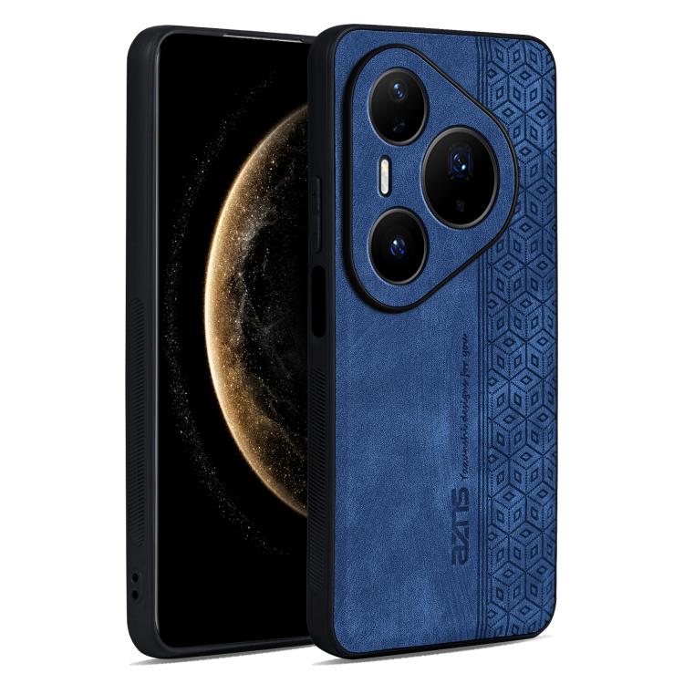 AZNS 3D Embossed Skin Feel Phone Case – Leather, TPU, For Huawei Pura 80 Ultra 5G, For Huawei Pura 80 Pro 5G, For Huawei Pura 80 5G, For Huawei Enjoy 70X / Maimang 30 For Huawei Pura 80 Ultra 5G Sapphire Blue