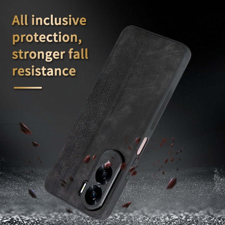 AZNS 3D Embossed Skin Feel Phone Case – Leather, TPU, For Honor X50i