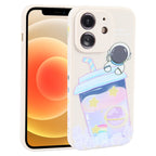 Milk Tea Astronaut Pattern Liquid Silicone Phone Case, For iPhone 12, For iPhone 12 Pro Max, For iPhone 12 Pro, For iPhone 11 Pro Max, For iPhone 11, For iPhone 11 Pro, For iPhone XS / X, For iPhone XR, For iPhone XS Max, For iPhone 8 Plus / 7 Plus    ... For iPhone 12 Ivory White