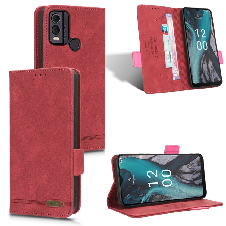 Magnetic Clasp Leather Phone Case – Magnetic, Card Slot, Leather, For Nokia C12 / C12 Pro / C12 Plus, For Nokia G42, For Nokia C22, For Nokia C32 For Nokia C22 Red