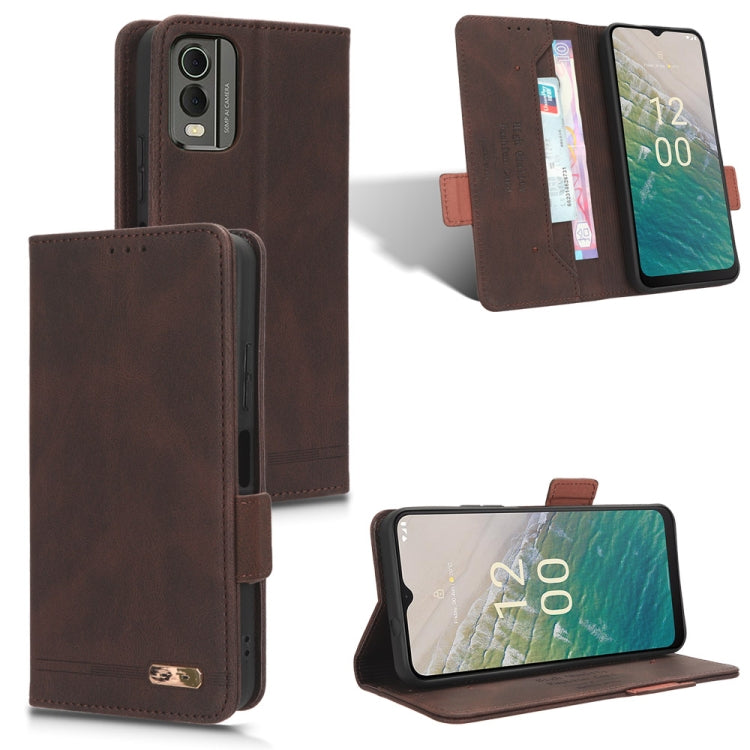Magnetic Clasp Leather Phone Case – Magnetic, Card Slot, Leather, For Nokia C12 / C12 Pro / C12 Plus, For Nokia G42, For Nokia C22, For Nokia C32 For Nokia C32 Brown