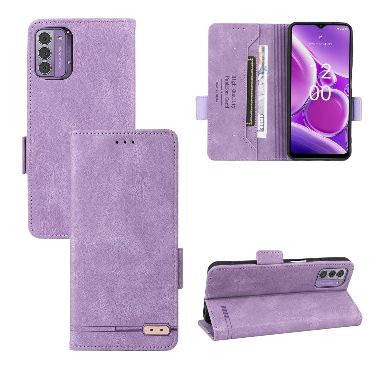 Magnetic Clasp Leather Phone Case – Magnetic, Card Slot, Leather, For Nokia C12 / C12 Pro / C12 Plus, For Nokia G42, For Nokia C22, For Nokia C32 For Nokia G42 Purple
