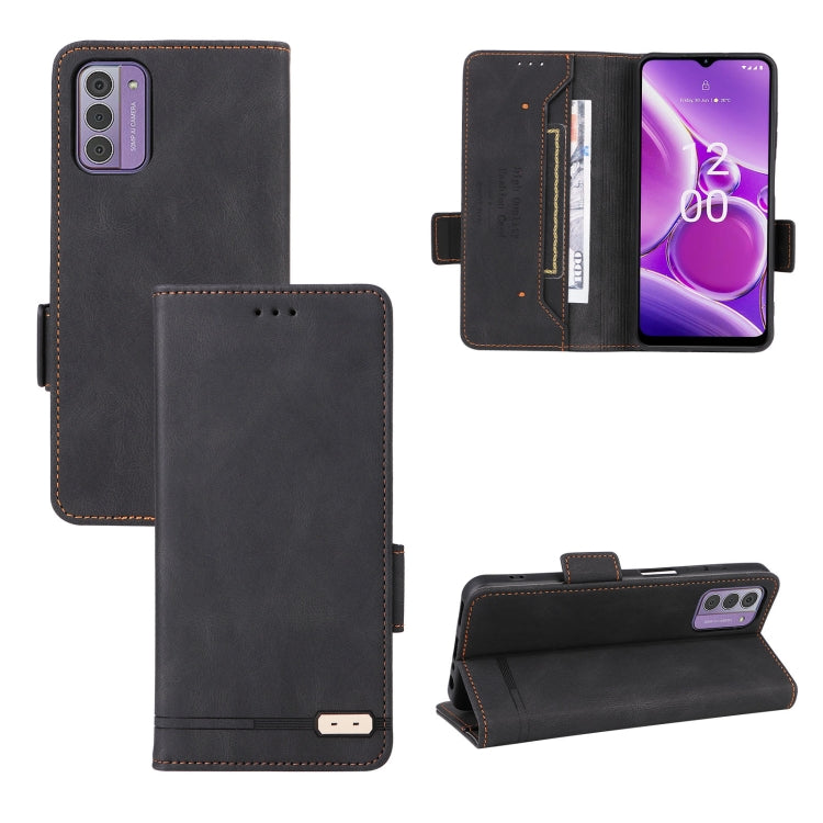 Magnetic Clasp Leather Phone Case – Magnetic, Card Slot, Leather, For Nokia C12 / C12 Pro / C12 Plus, For Nokia G42, For Nokia C22, For Nokia C32 For Nokia G42 Black