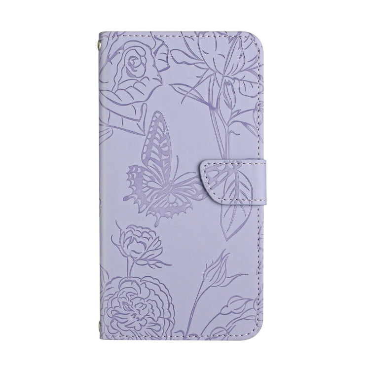 HT03 Skin Feel Butterfly Embossed Flip Leather Phone Case – Card Slot, Flip, Leather, For Huawei P60 Pro