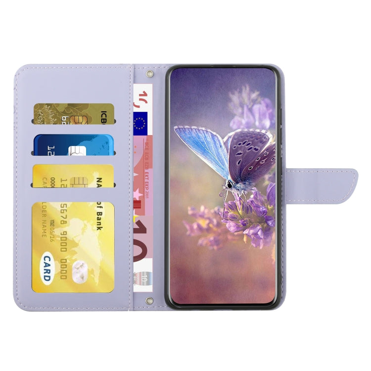 HT03 Skin Feel Butterfly Embossed Flip Leather Phone Case – Card Slot, Flip, Leather, For Huawei P60 Pro