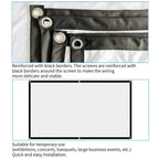 Simple Folding Thin Polyester Projector Film Curtain, 30 inch 16:9, 150 inch 4:3, 150 inch 16:9, 180 inch 16:9, 200 inch 16:9
